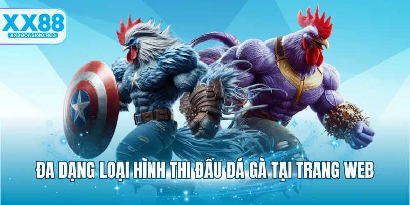Đa dạng loại hình thi đấu đá gà tại trang web